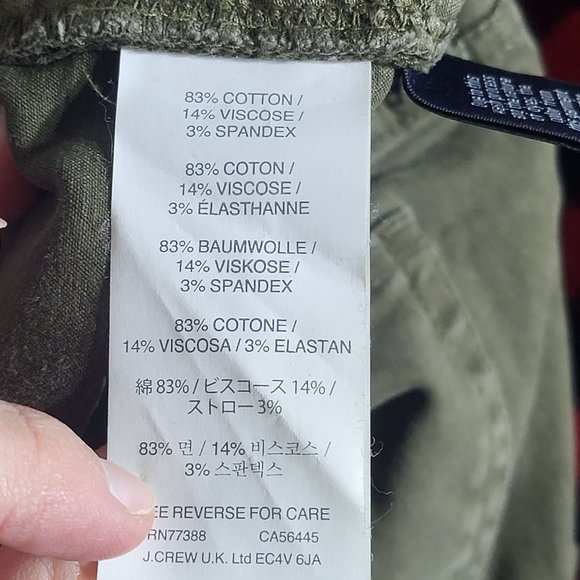 J. Crew Women's Olive Green Low Rise Toothpick Jeans Size 26 Casual Fall Stretch - Picture 6 of 12